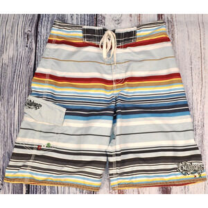 Hecho de Billabong Board Shorts Men's 28 Multi Colored Stripe Mexican Blanket